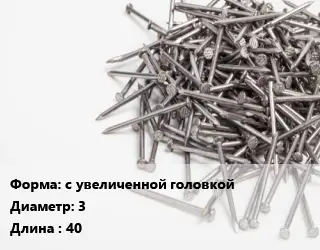 Гвоздь для рубероида с увеличенной головкой 3х40 толевый